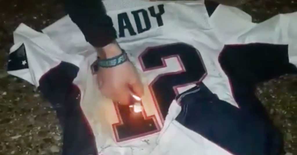  Patriot Fans Are Burning Tom Brady Jerseys