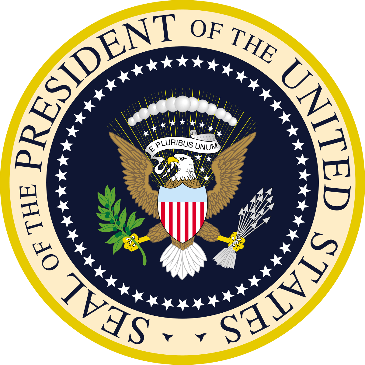 The seal of the president of the United States