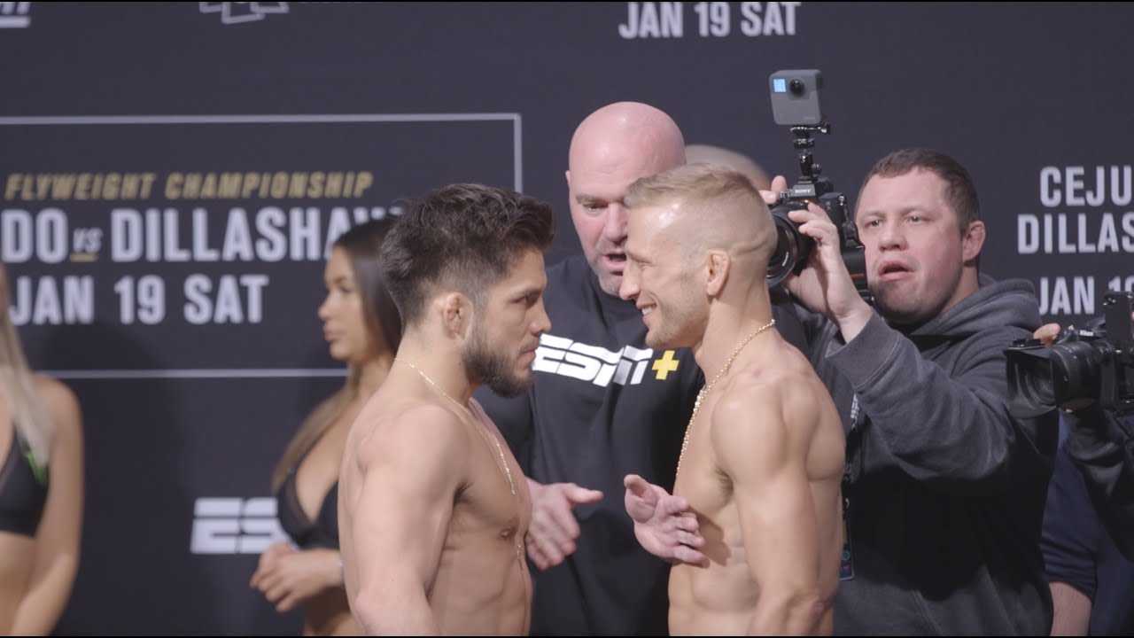 Dillashaw and Cejudo at weigh in
