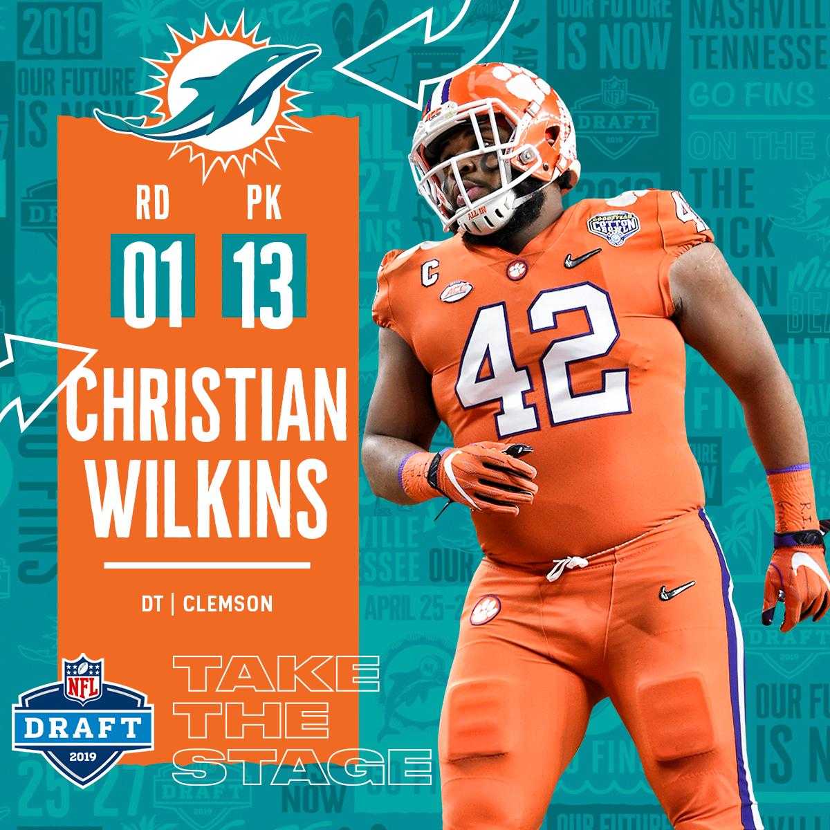  The Dolphins Select Christian Wilkins and I love It!!!!