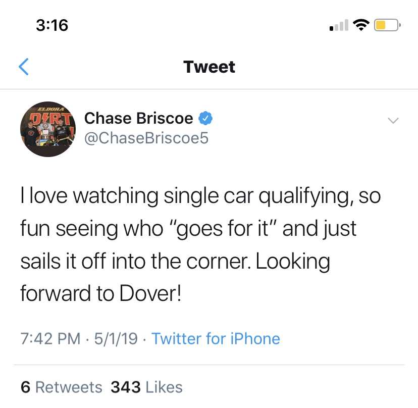Chase Briscoe qualifying quote
