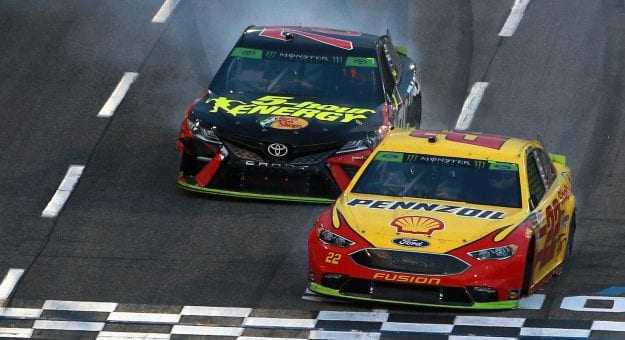 Number three hated driver Logano racing to the finish at Martinsville