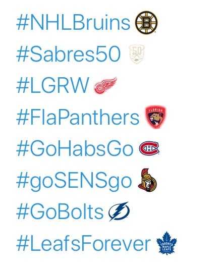 2020 NHL Twitter Hashtags