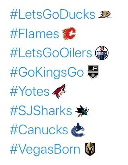 2020 NHL Twitter Hashtags