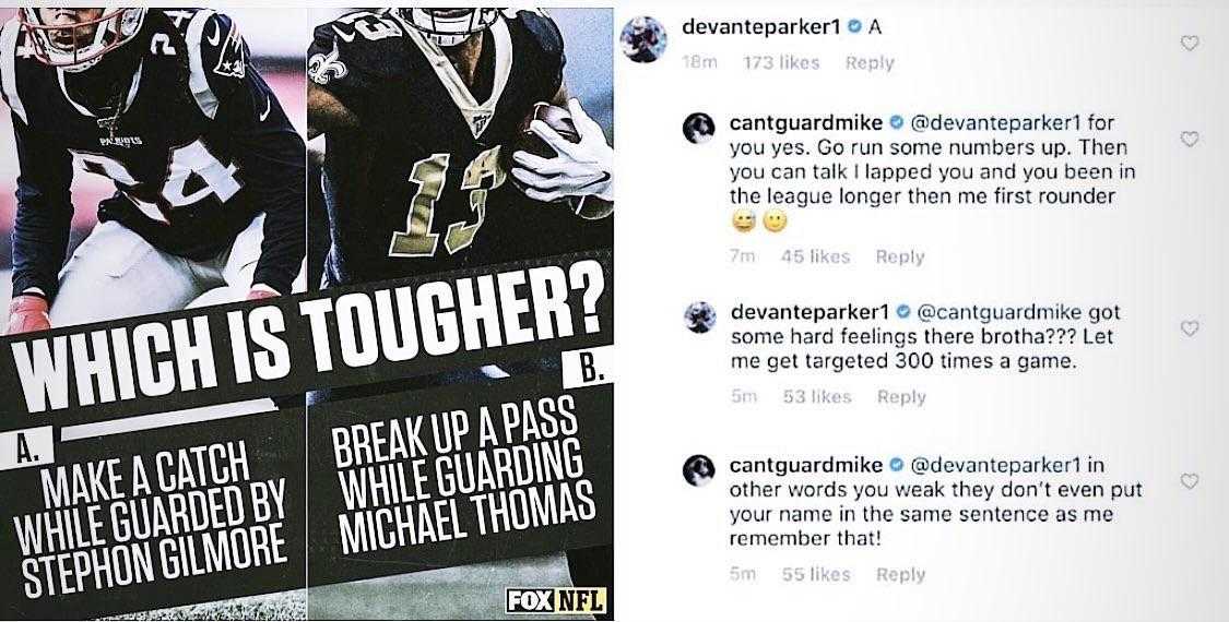  DeVante Parker Made Michael Thomas Feel Bad and Cry Because That’s What Michael Thomas Does