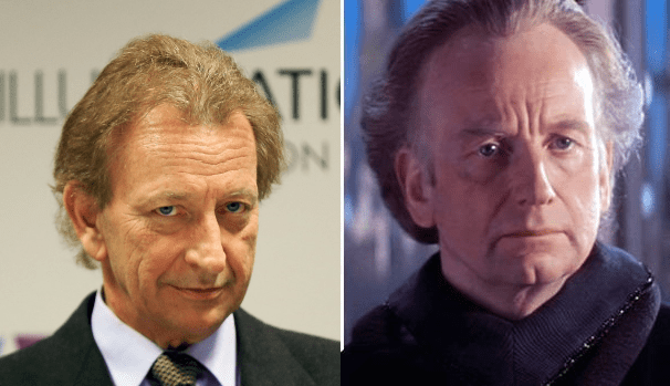 Eugene Melnyk and Emperor Palpatine pictured side-by-side.