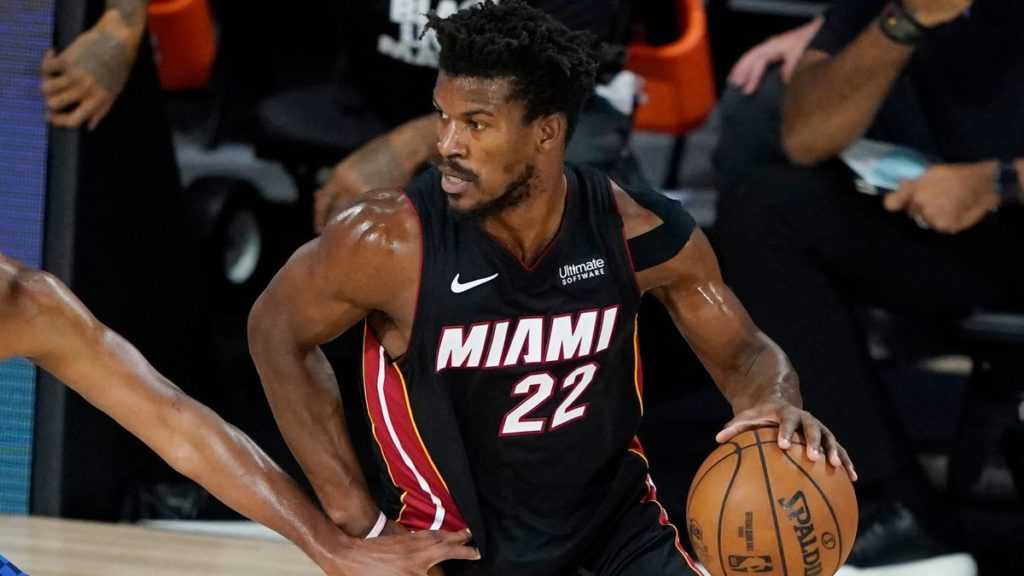 Jimmy Butler led the Heat to a Game 1 win in the second round of the NBA Playoffs
