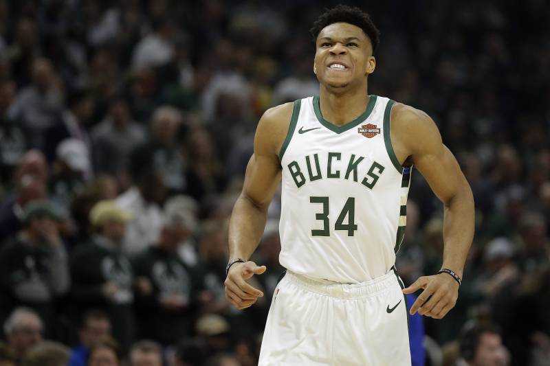 <a rel=<a rel=Giannis has 20 and 20 in the Bucks' Game 2 win in the NBA Playoffs