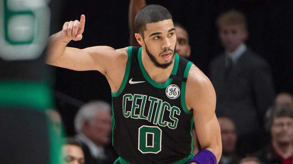 Jason Tatum helped lead the Celtics to a convincing Game 1 win over the Raptors.