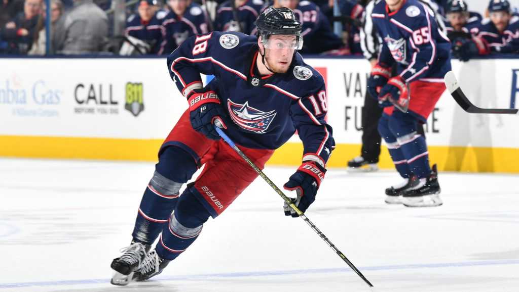 Peirre-Luc Dubois, 22 year old center for the Columbus Blue Jackets
