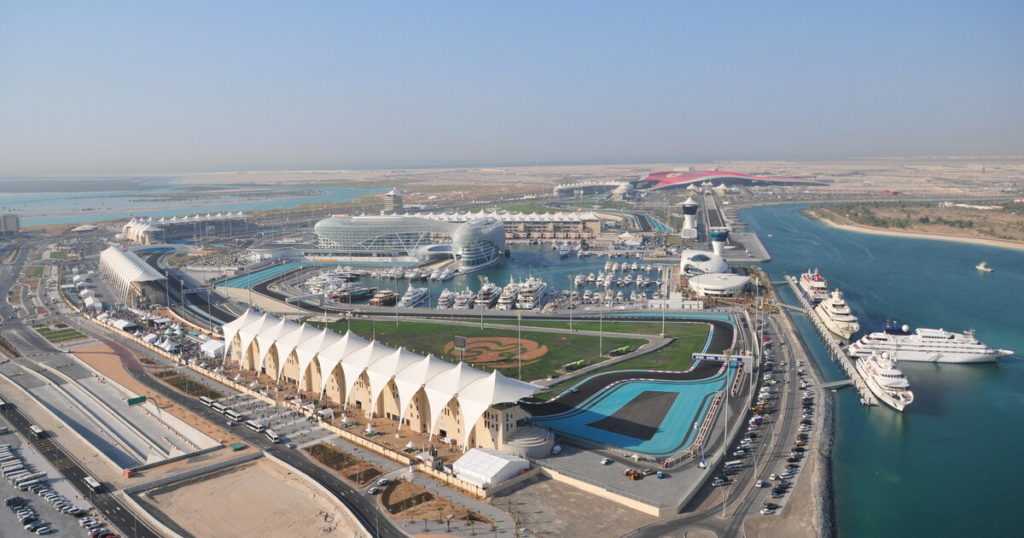 Yas Marina Circuit used for the Abu Dhabi Grand Prix.