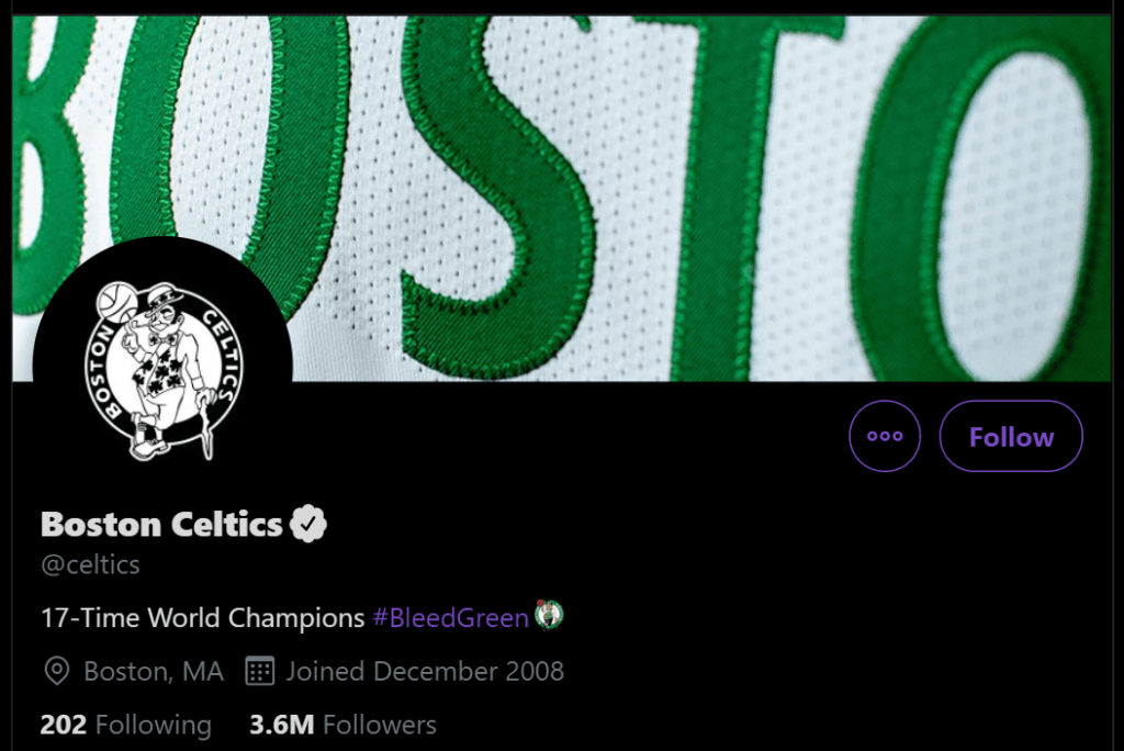 The Boston Celtics returning to #BleedGreen is great for Official NBA Twitter Hashtags
