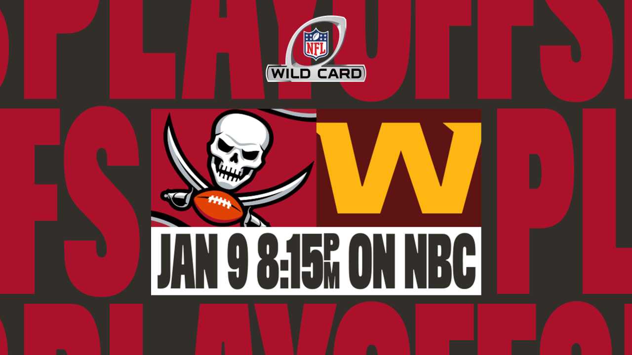 This image shows that the Washington Football Team will host the Tampa Bay Buccaneers at 8:15 on Saturday night.