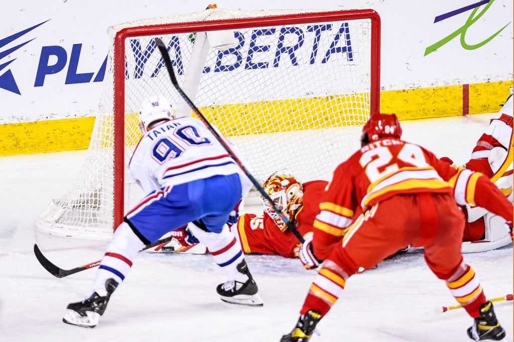 The Calgary Flames face the Montreal Canadiens
