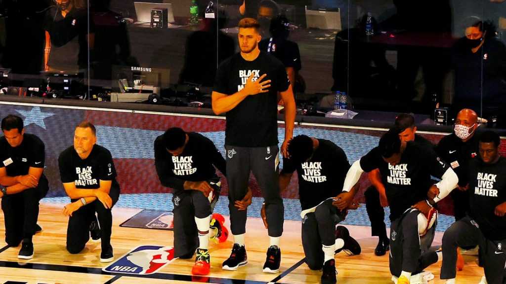 Meyers Leonard may not get the chance to stand during the national anthem for a long time