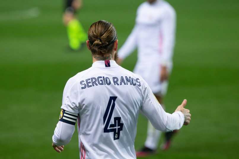Sergio Ramos playing for Real Madrid