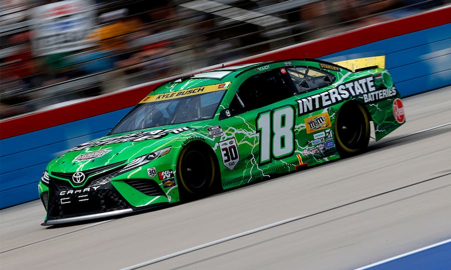 After winning stage one, Kyle Busch remained in the top fifteen for most of the race and finished eighth. 