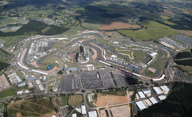 Bird’s eye view of the Silverstone Circuit in 2018 in Towcester, UK. (Source: Twitter @F1)