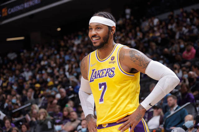 armelo Anthony played for the Lakers just this past season. 