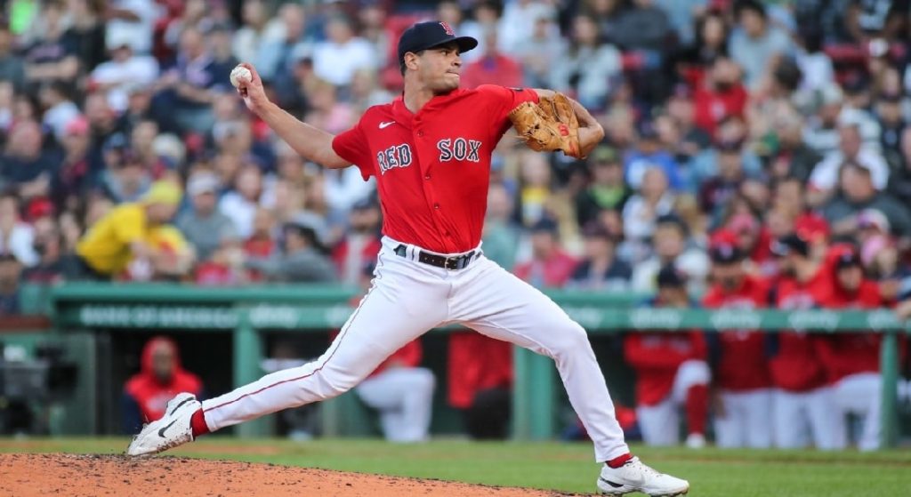 Frank German making his MLB debut for the Red Sox at Fenway Park vs. the Royals. 