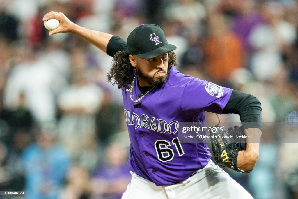 Colorado Rockies relief pitcher Brent Suter (39) in the eighth