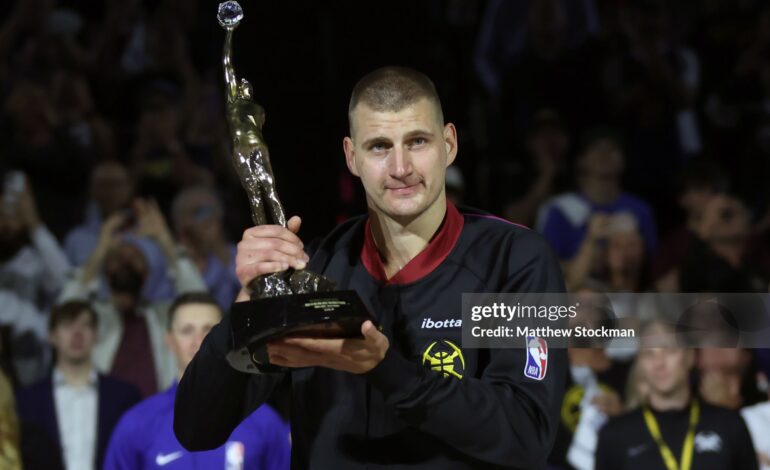 Nikola Jokic wins the 2023-24 NBA MVP Award.