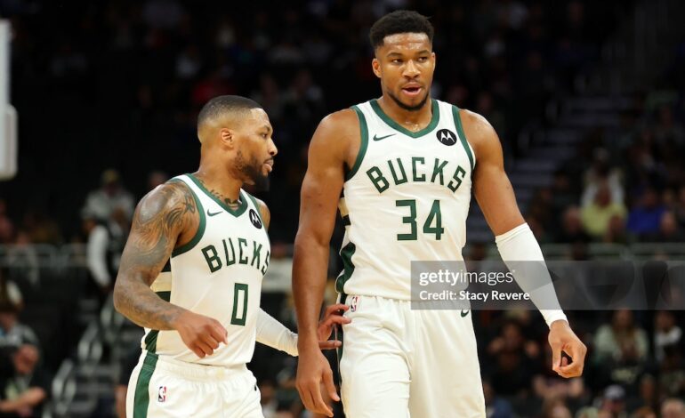 Damian Lillard and Giannis Antetokounmpo