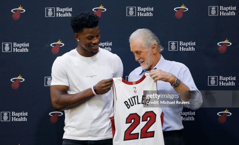 Jimmy Butler and Pat Riley